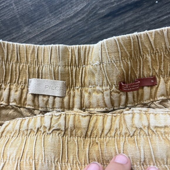 pilcro anthropologie Yellow Drawstring Skirt Size XL (232) - Picture 5 of 5